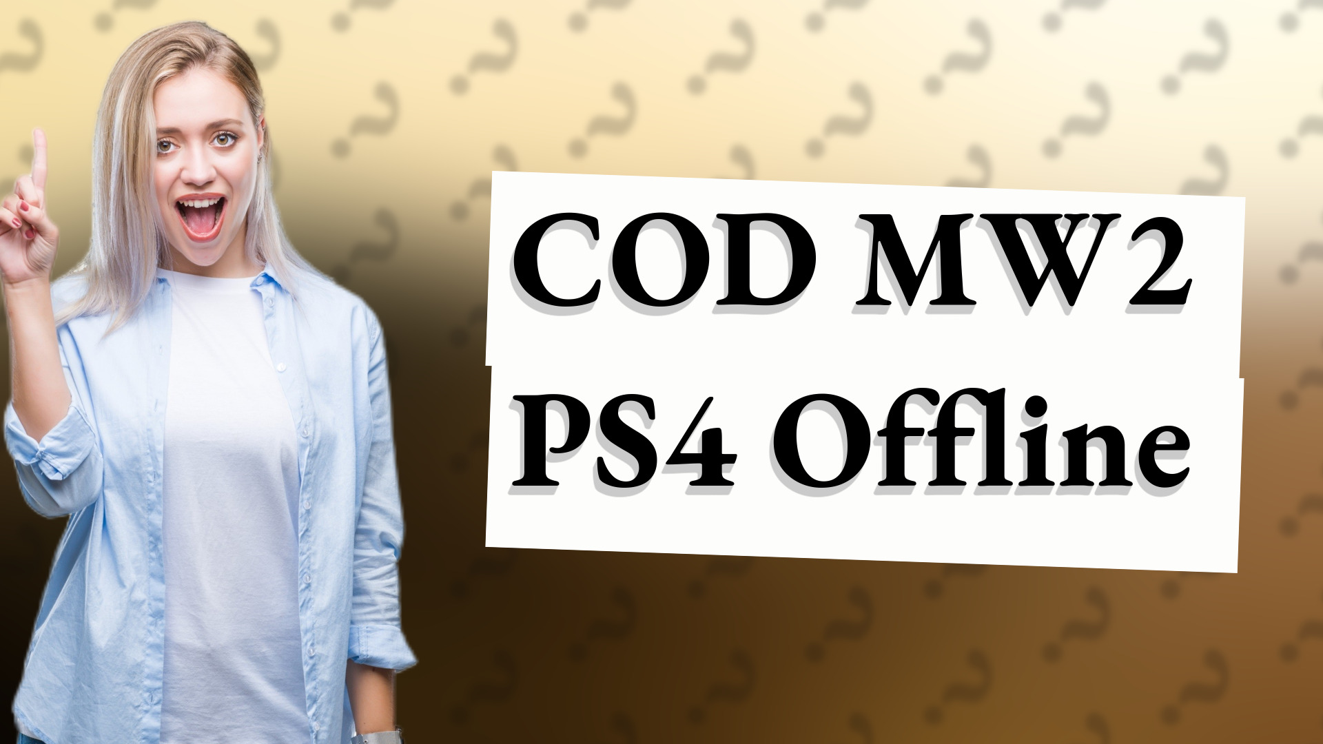 COD MW2 PS4 Offline