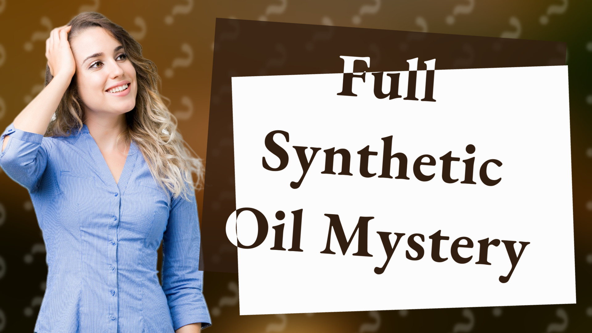 Full Synthetic Oil Mystery