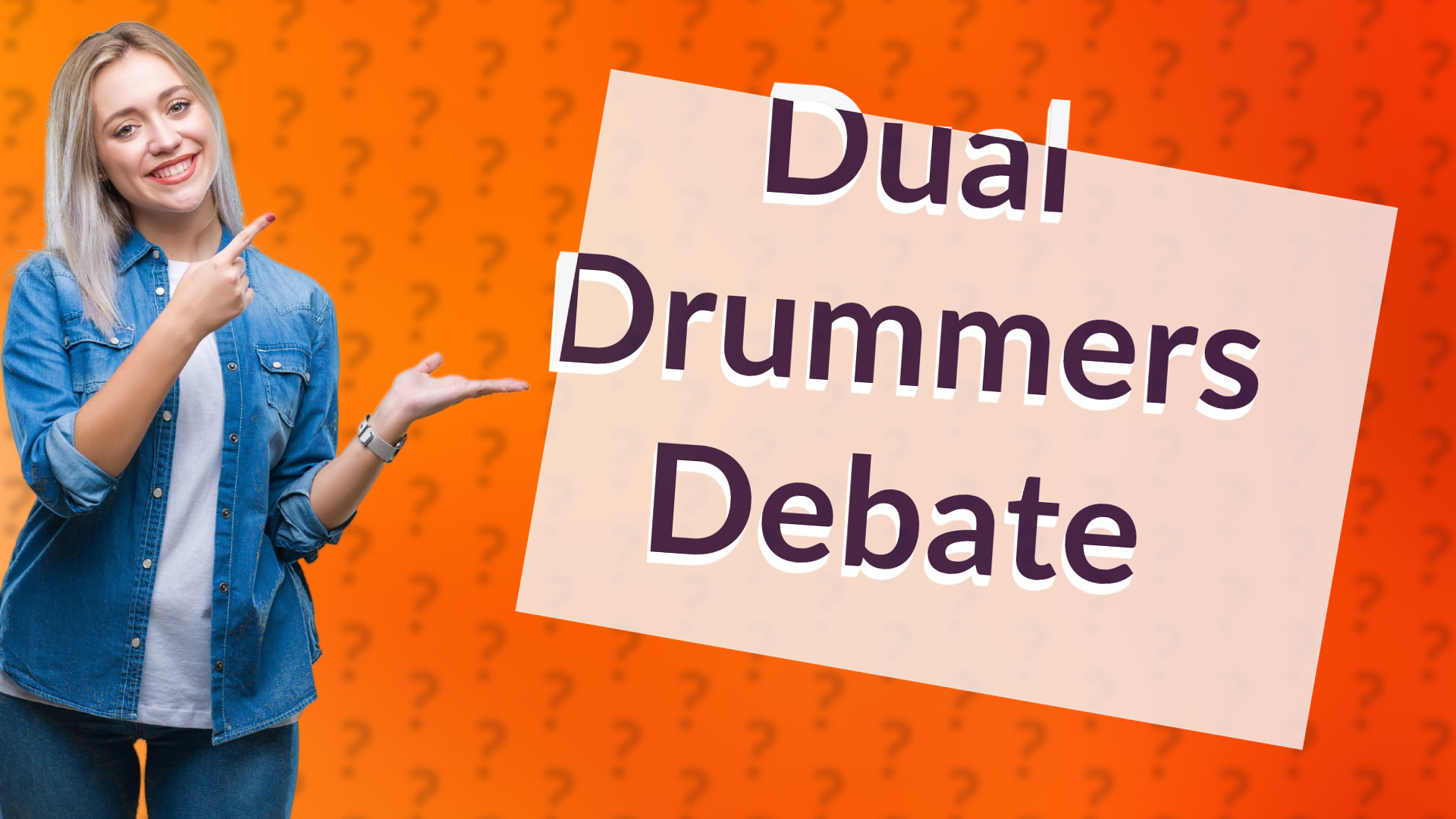 Dual Drummers Debate
