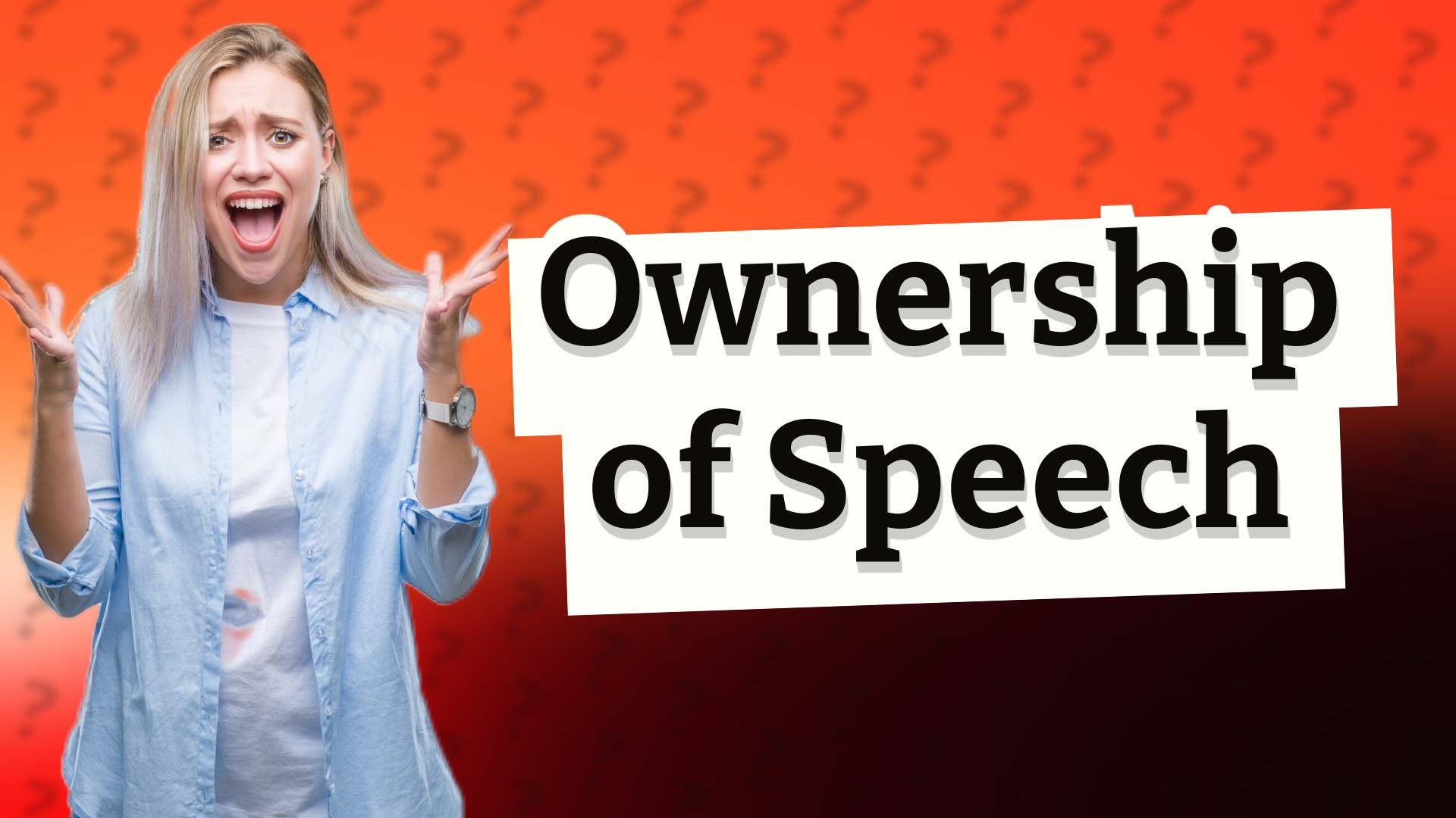 Ownership of Speech