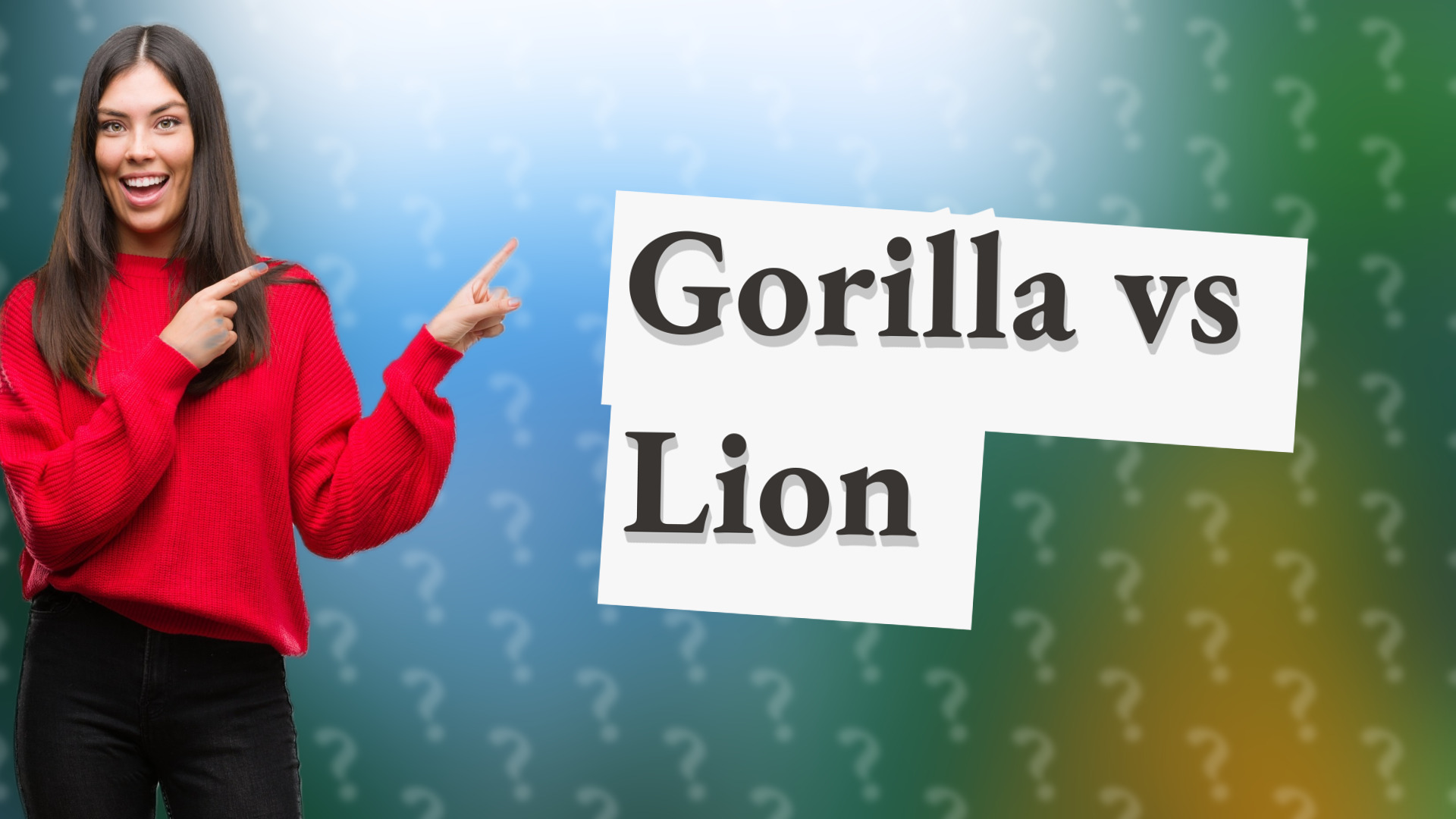 Gorilla vs Lion