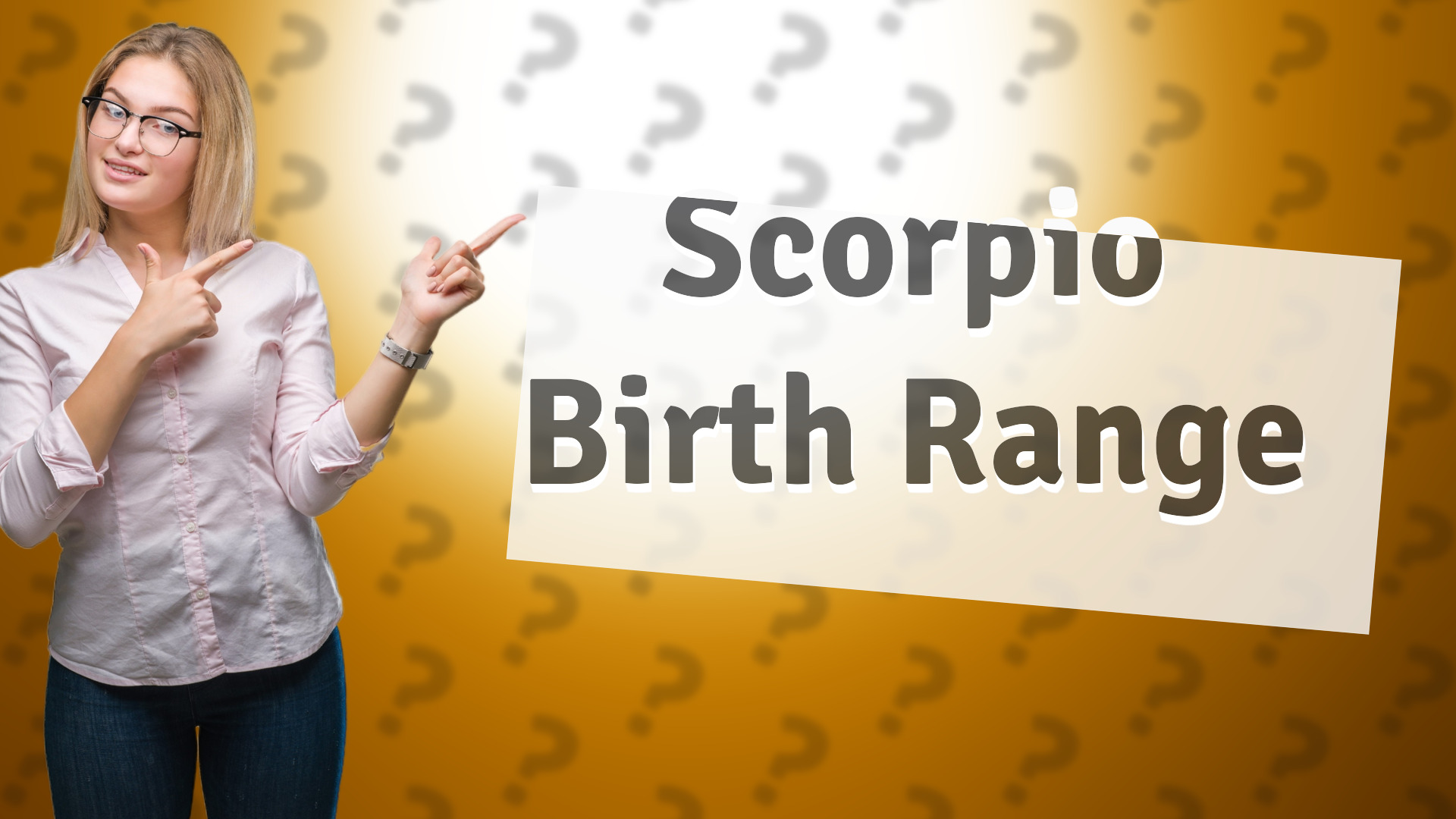 Scorpio Birth Range