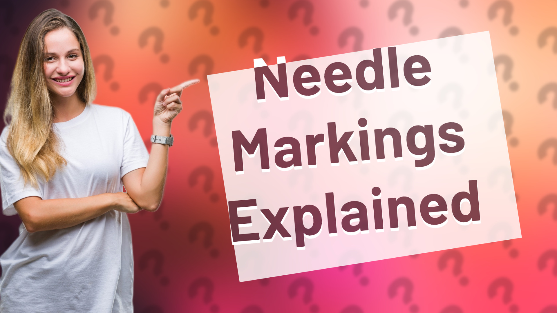 Needle Markings Explained