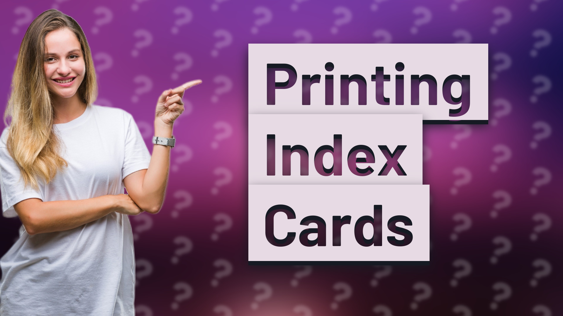 Printing Index Cards