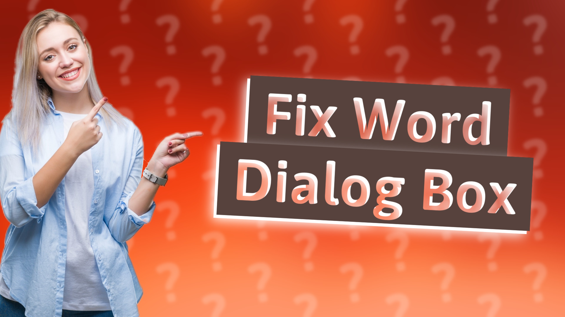 Fix Word Dialog Box