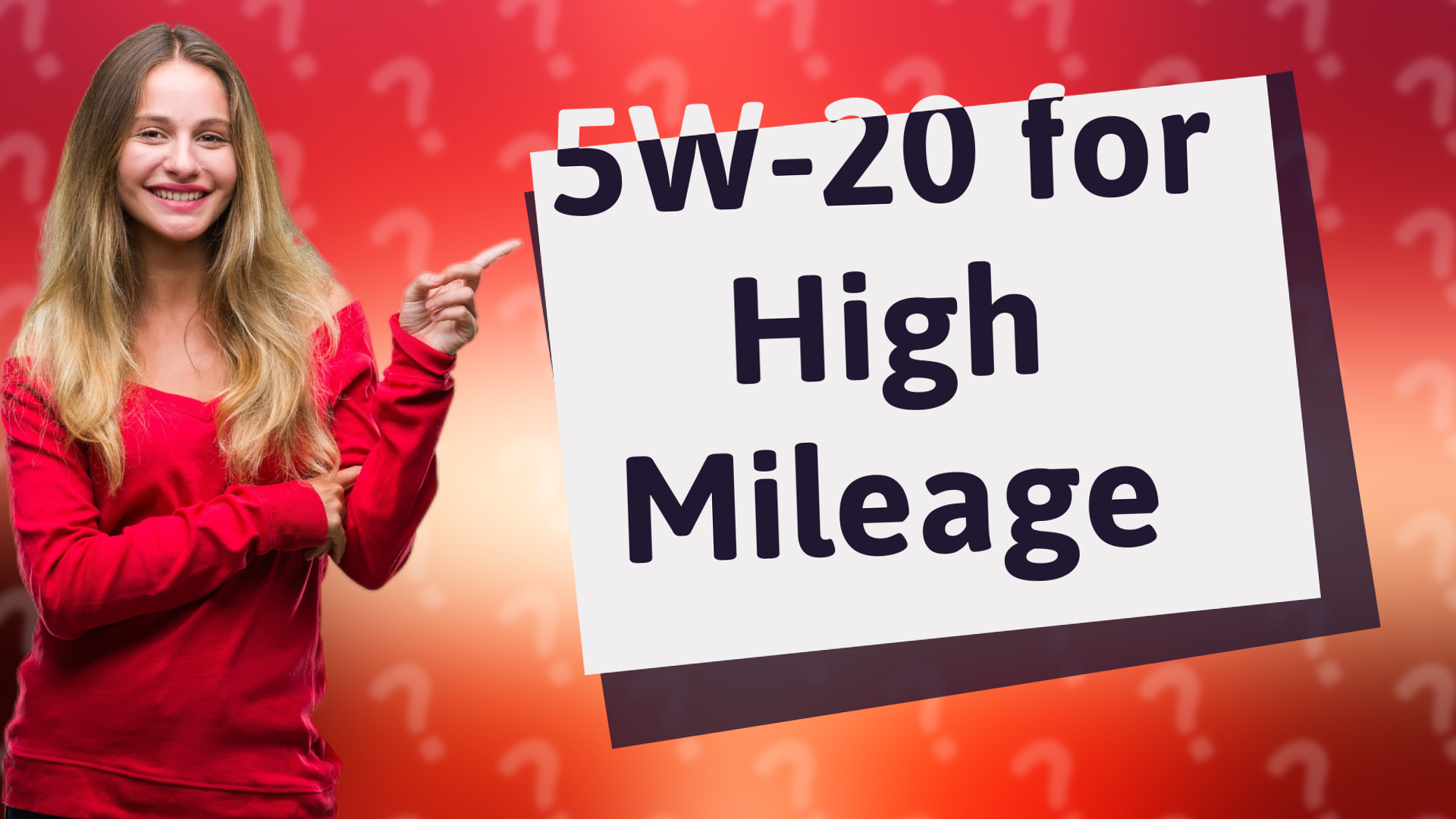 5W-20 for High Mileage