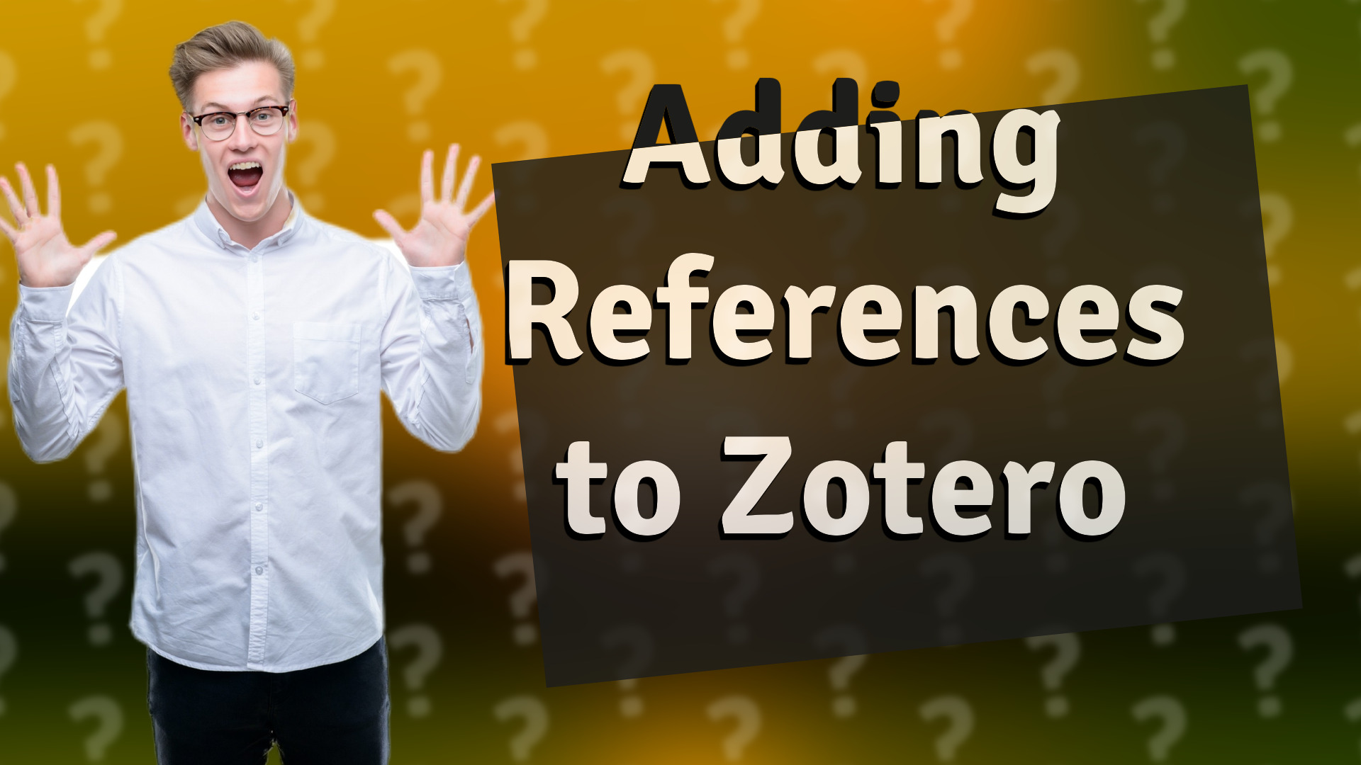 Adding References to Zotero