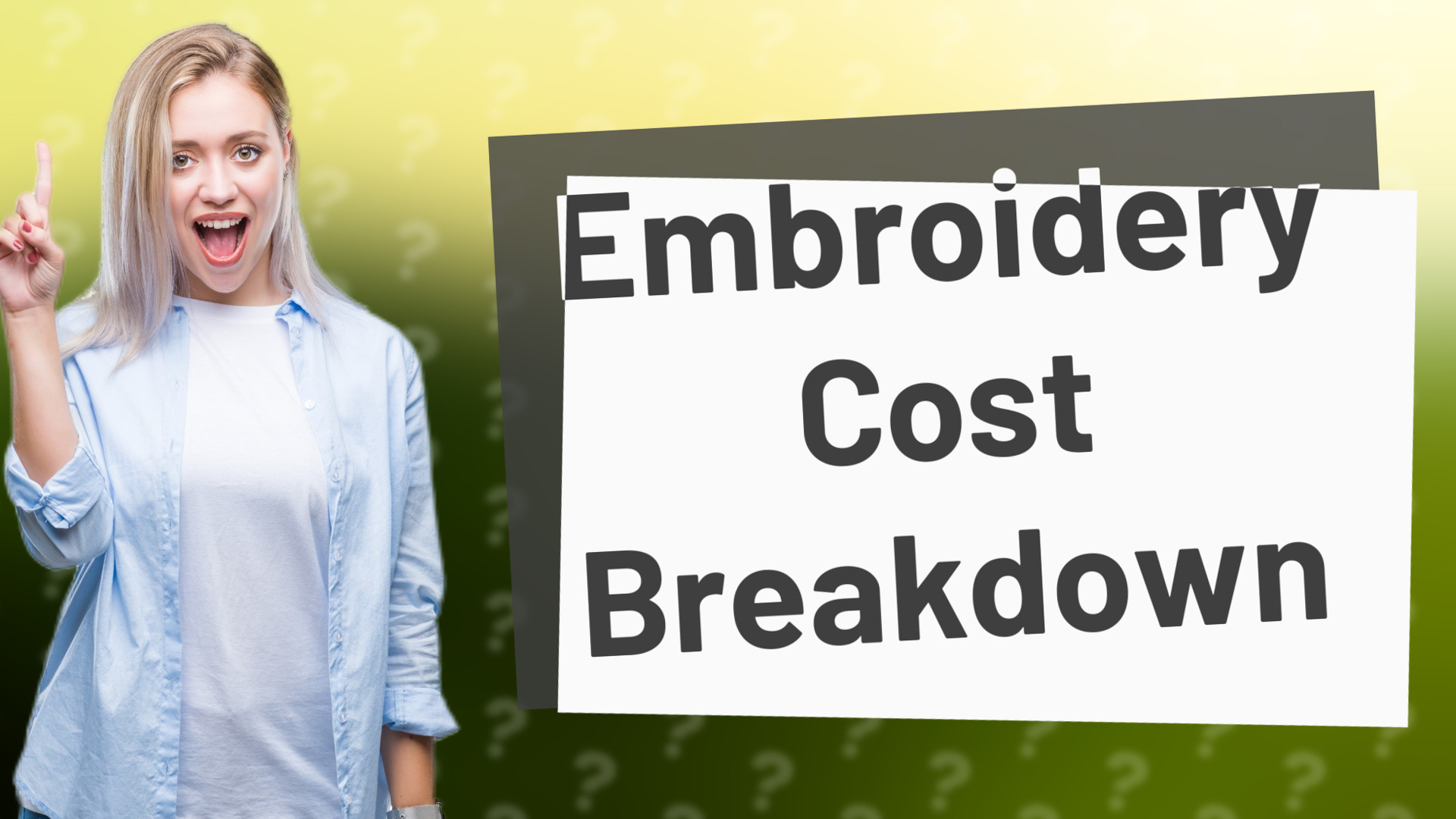 Embroidery Cost Breakdown