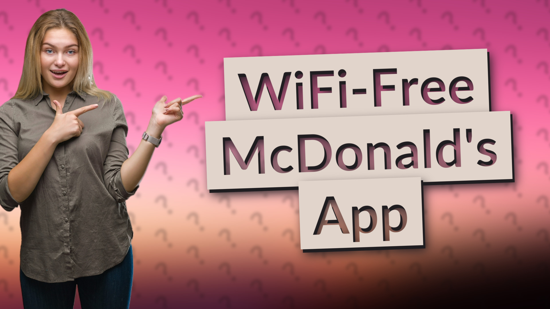 WiFi-Free McDonald's App