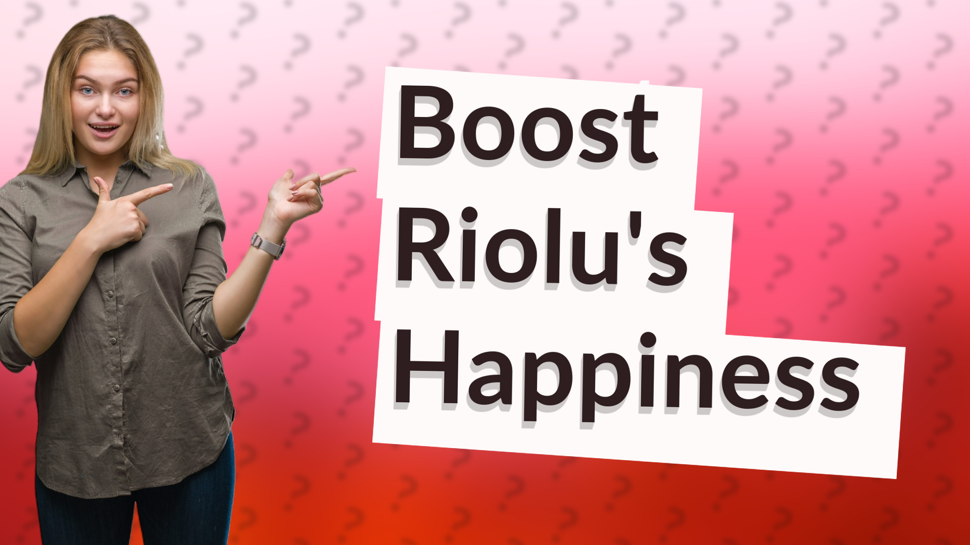 Boost Riolu's Happiness