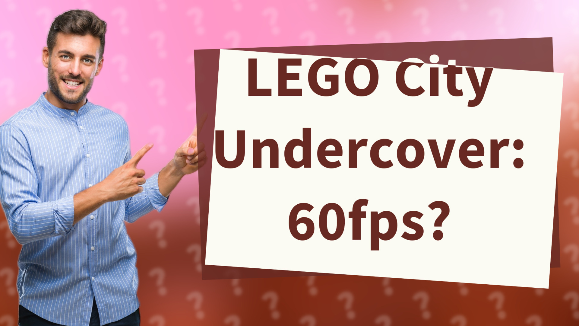 LEGO City Undercover: 60fps?