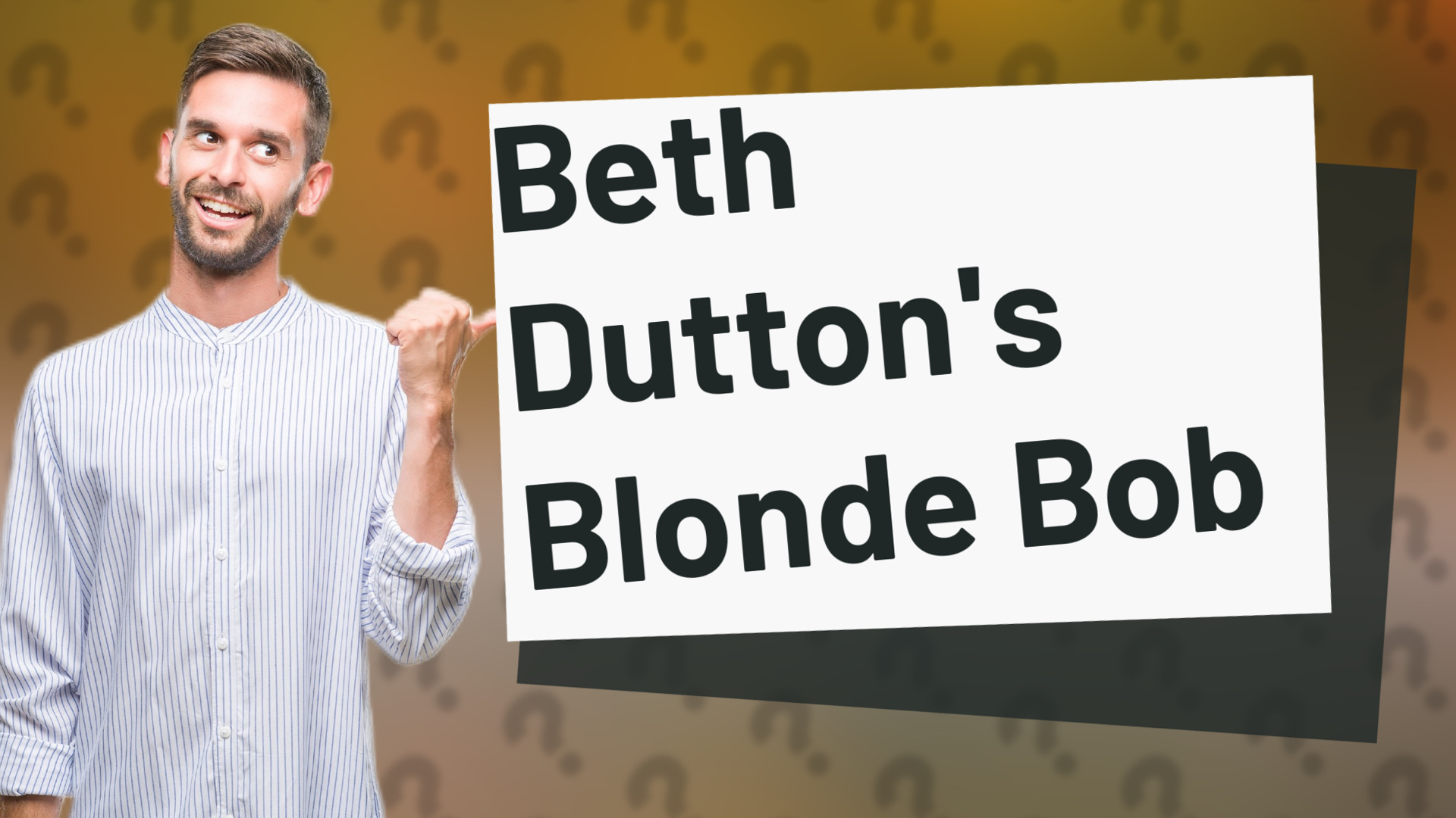Beth Dutton's Blonde Bob
