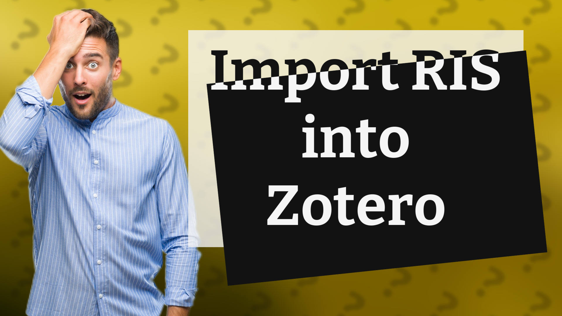 Import RIS into Zotero