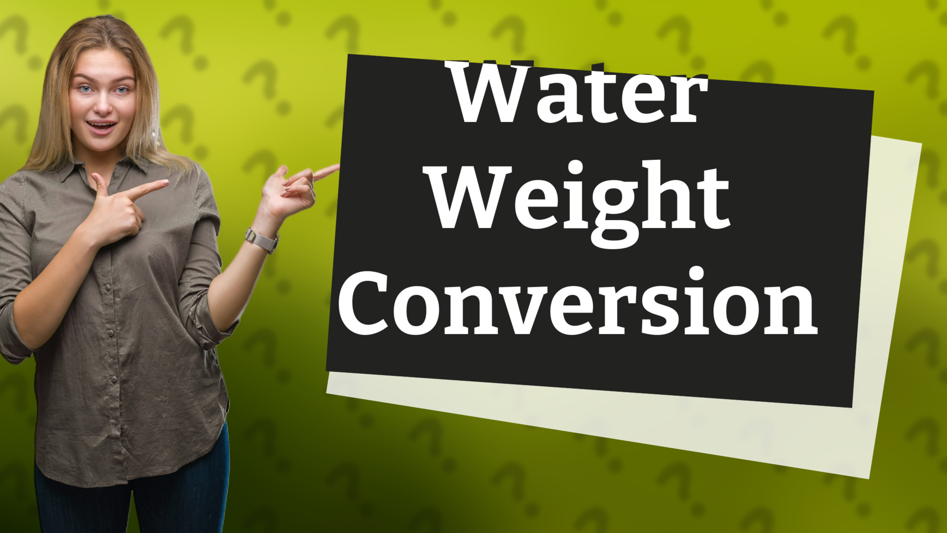 Water Weight Conversion