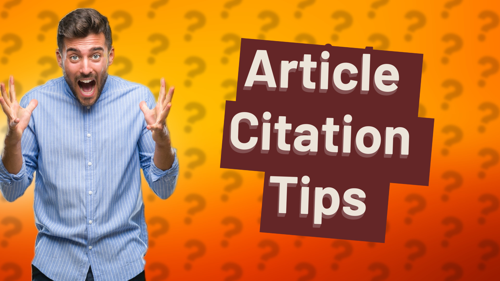 Article Citation Tips