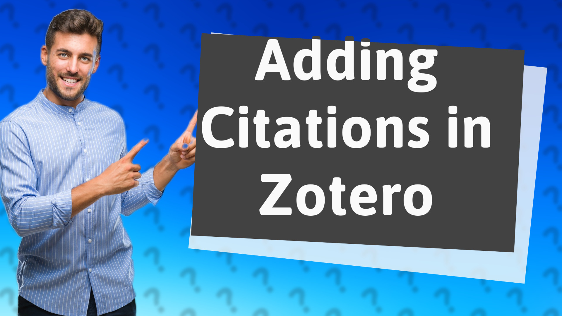Adding Citations in Zotero