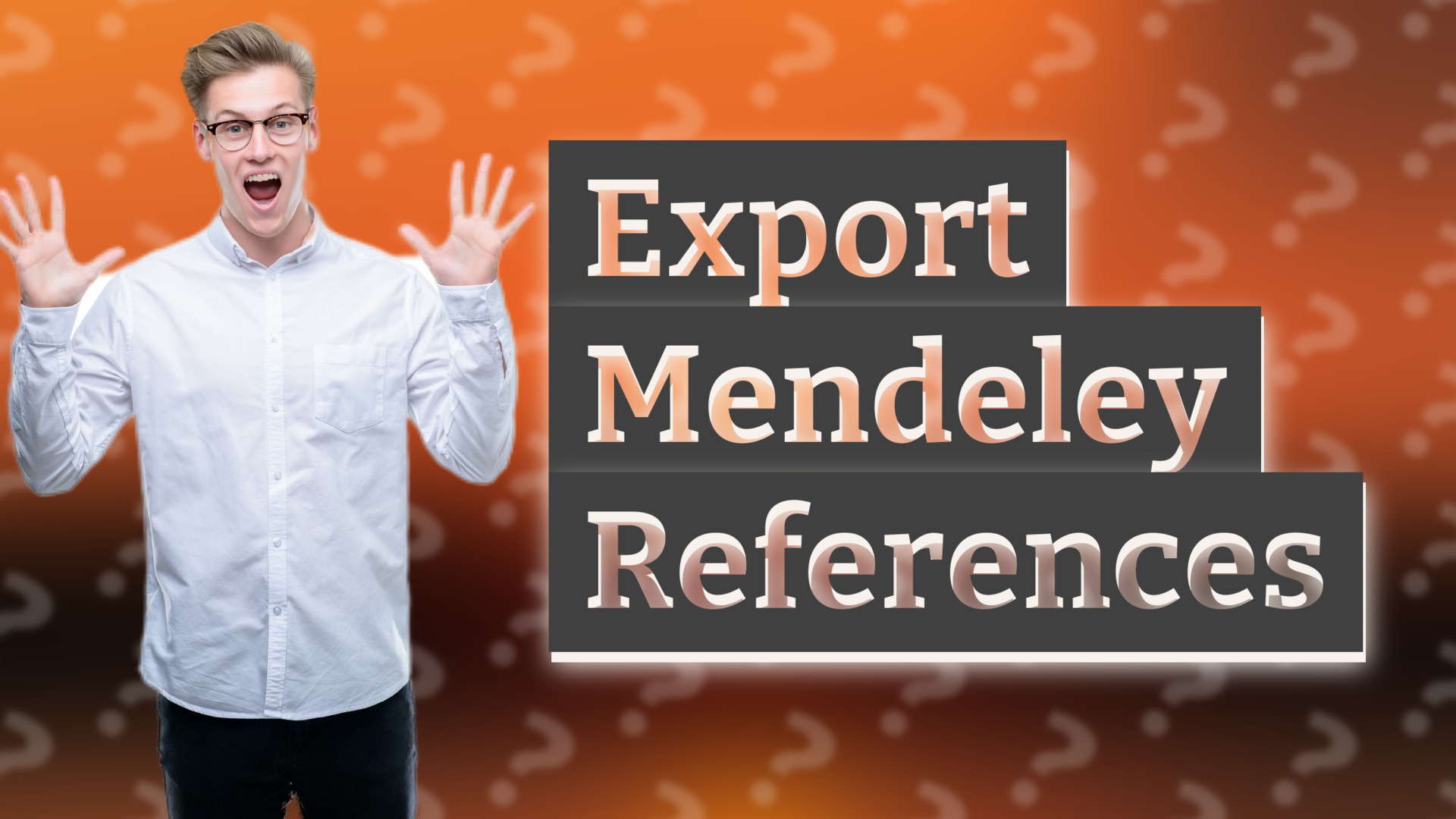 Export Mendeley References