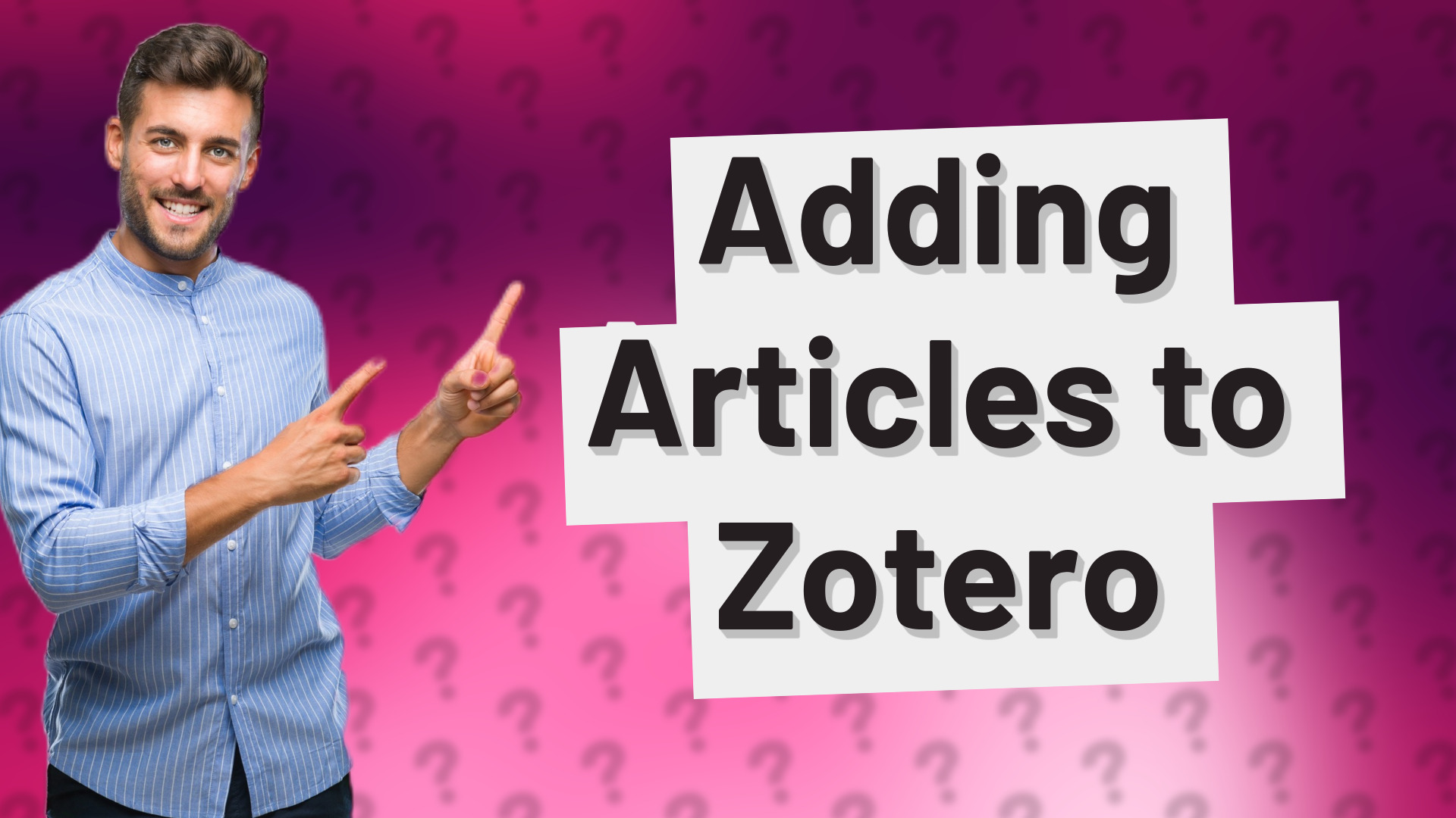 Adding Articles to Zotero