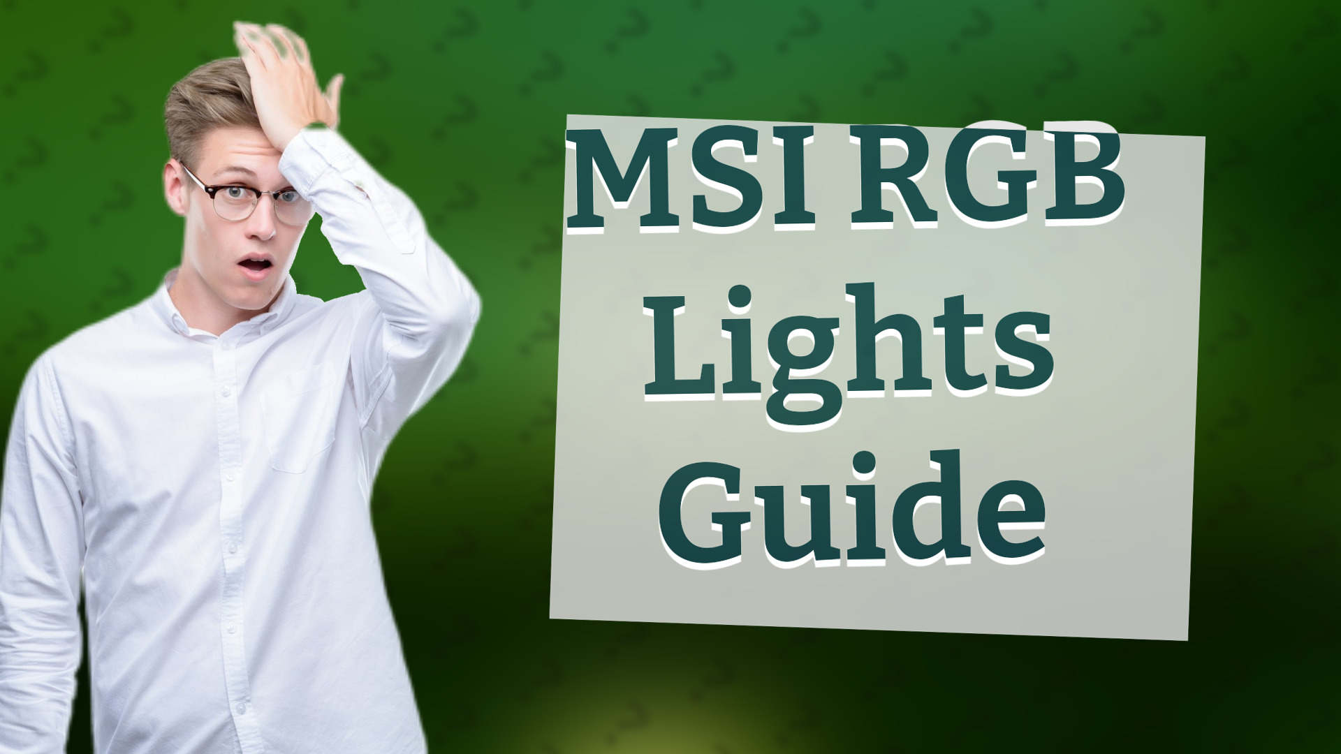 MSI RGB Lights Guide
