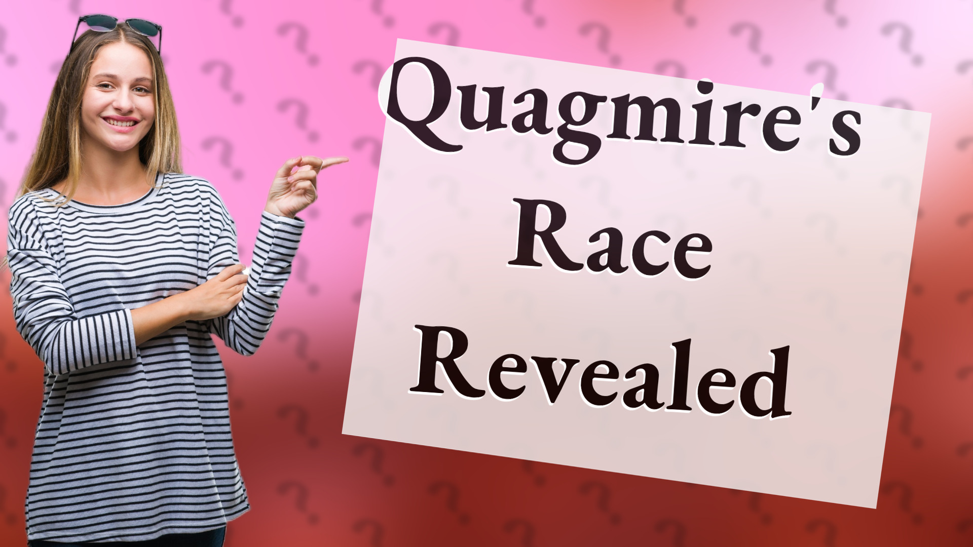 Quagmire's Race Revealed