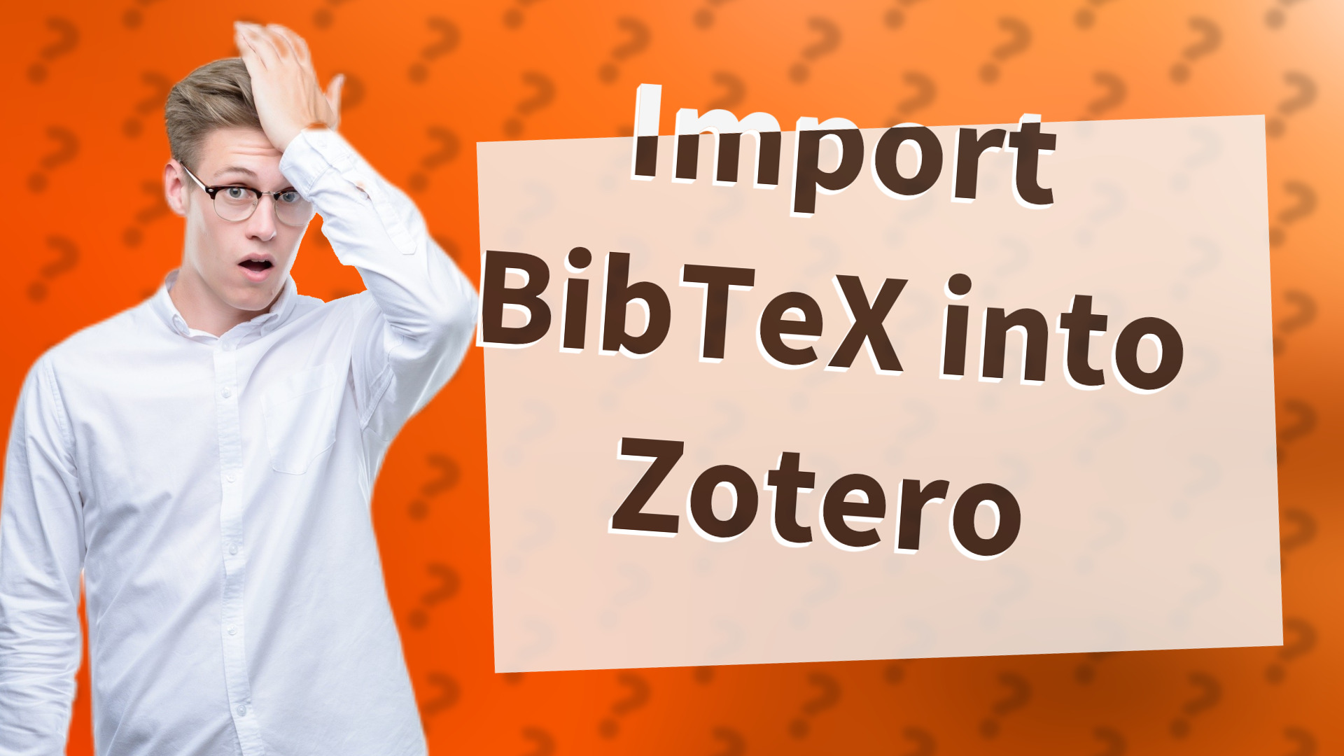 Import BibTeX into Zotero