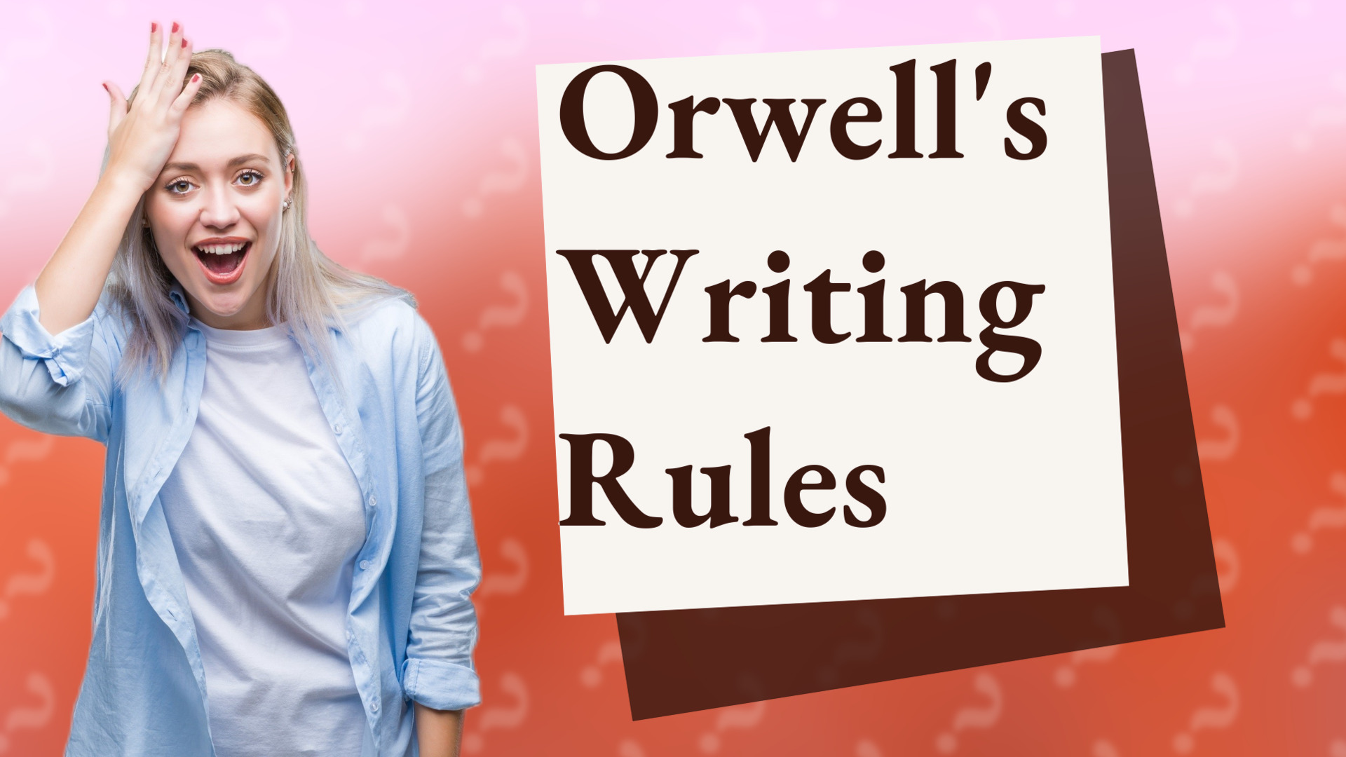 Orwell's Writing Rules