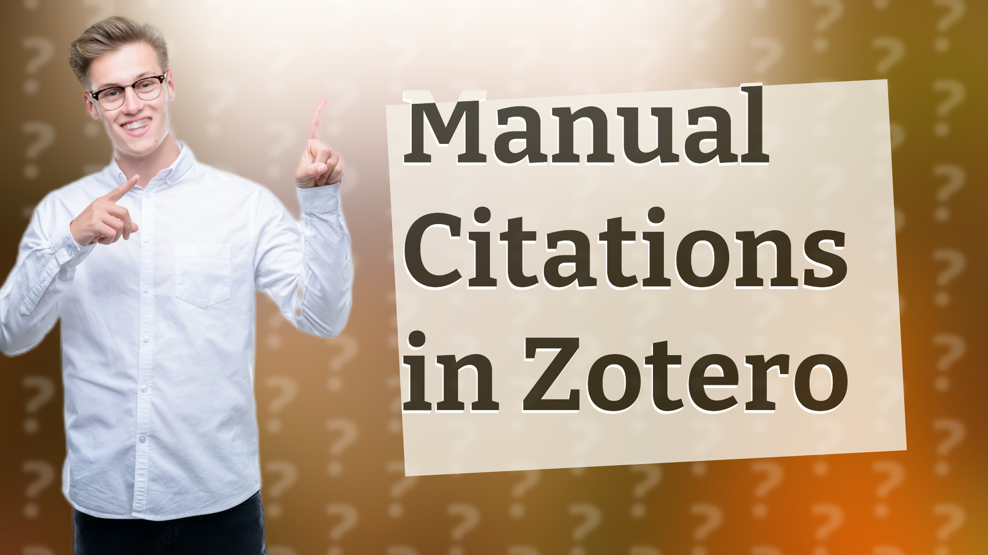 Manual Citations in Zotero