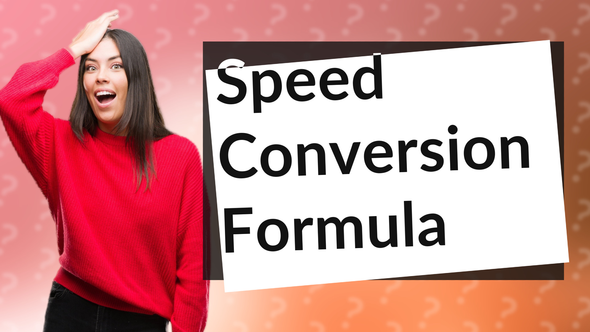 Speed Conversion Formula