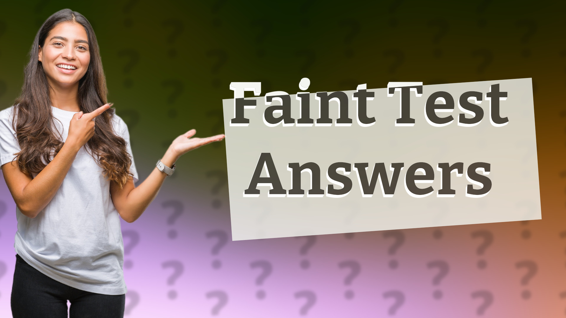 Faint Test Answers