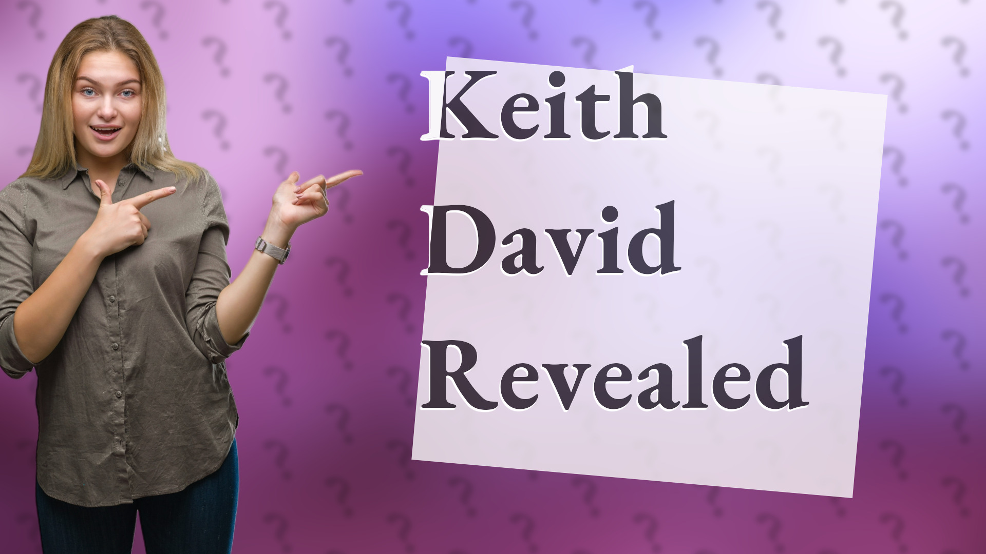 Keith David Revealed