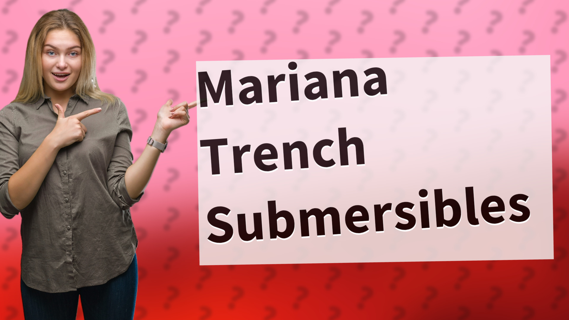 Mariana Trench Submersibles