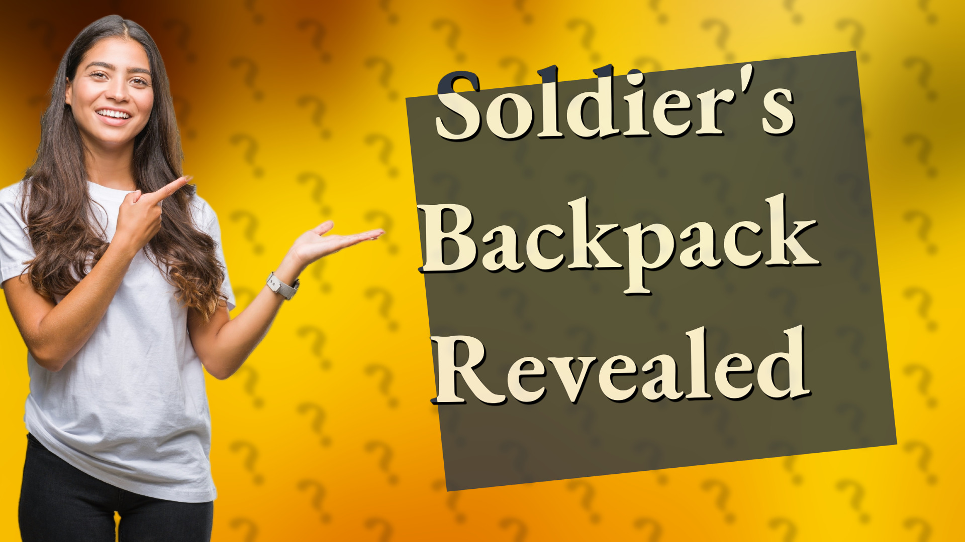 Soldier's Backpack Revealed