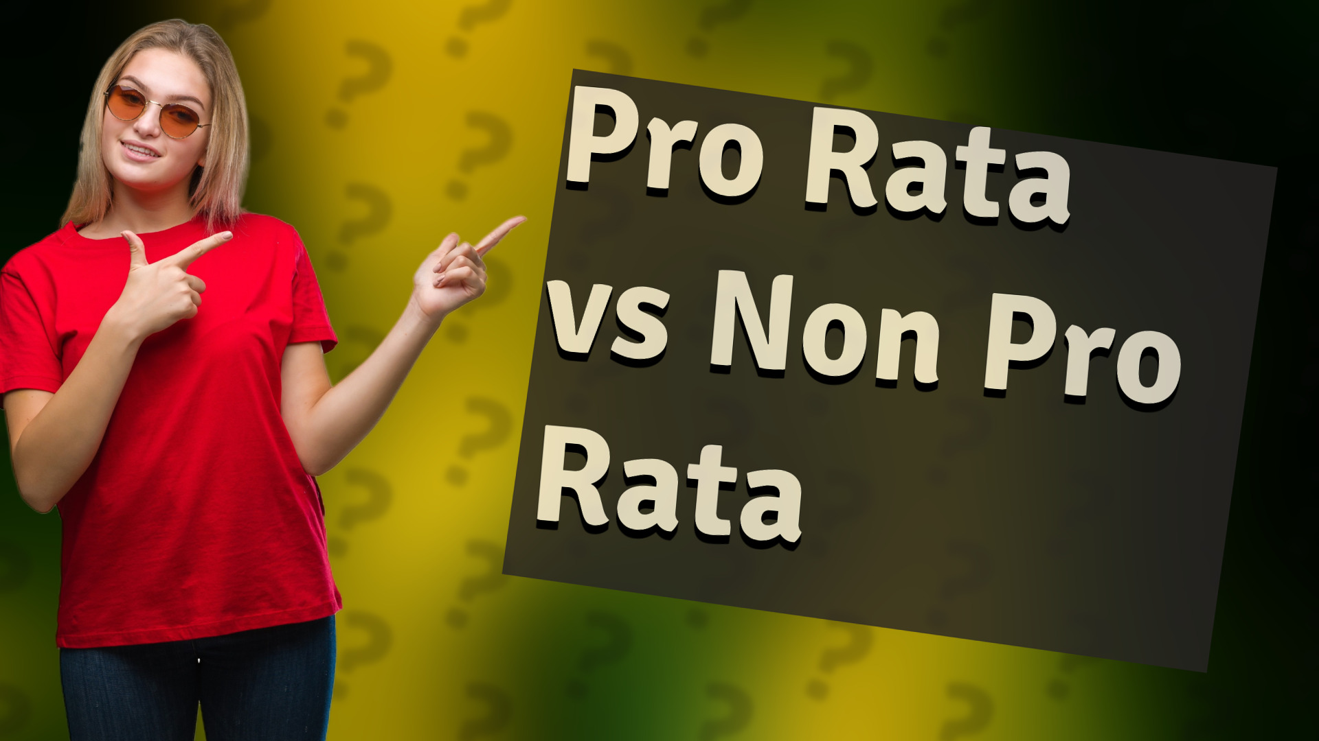 Pro Rata vs Non Pro Rata