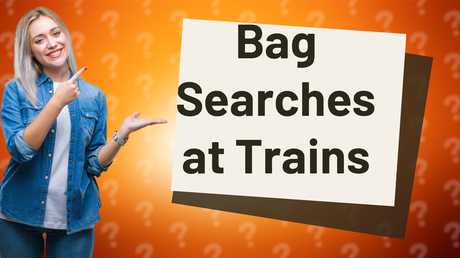 Bag Searches at Trains