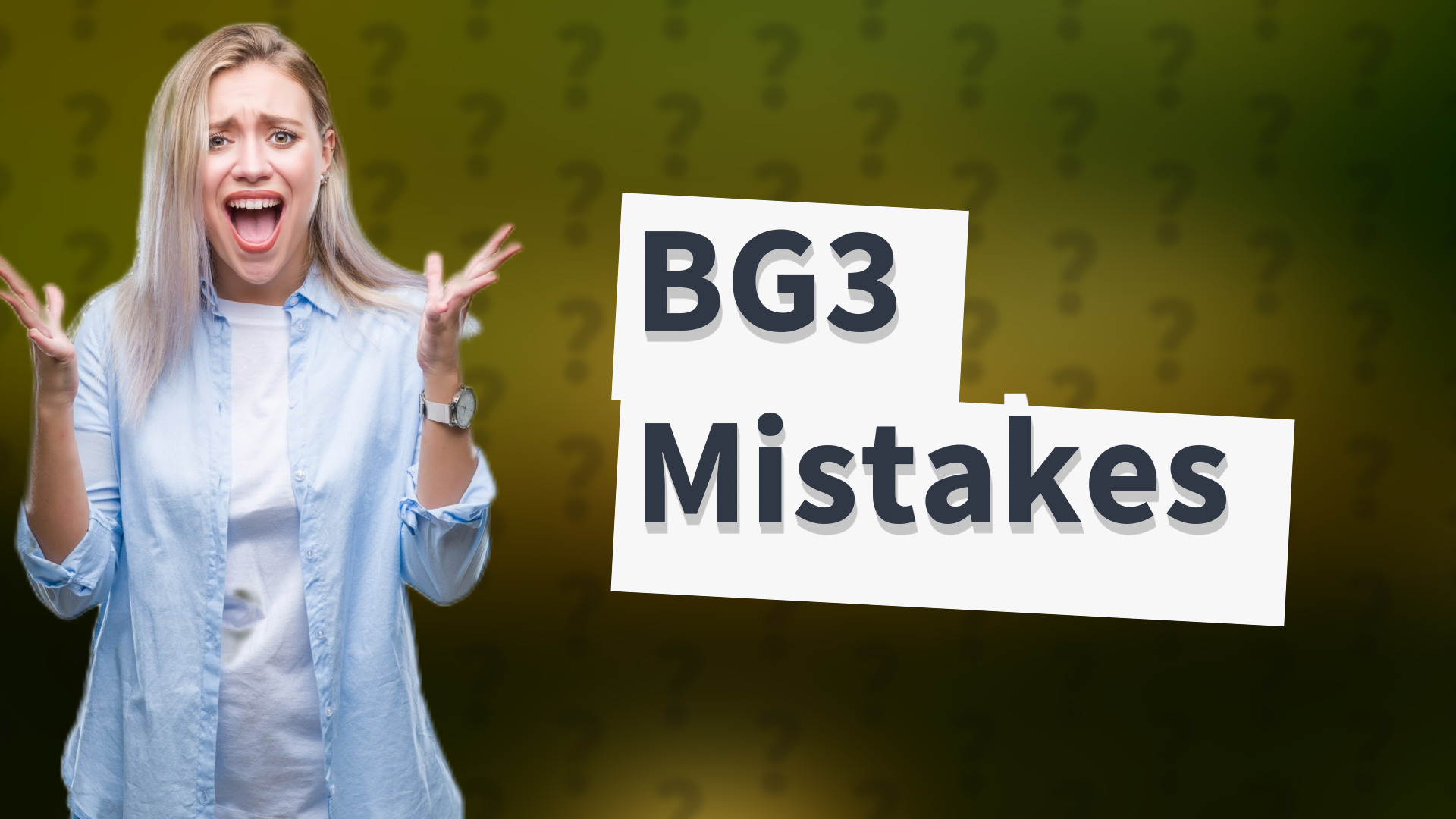 BG3 Mistakes