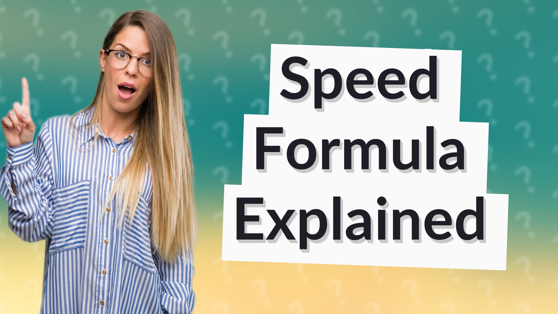 Speed Formula Explained