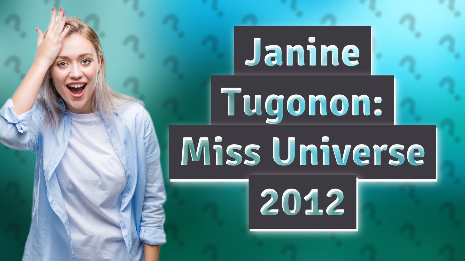 Janine Tugonon: Miss Universe 2012