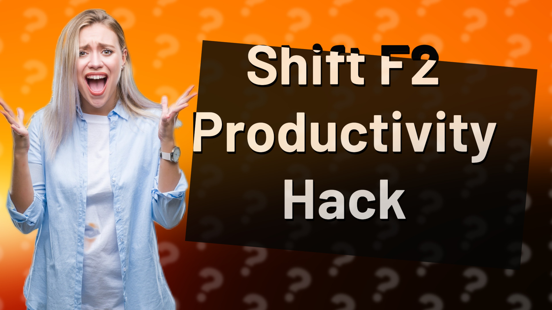 Shift F2 Productivity Hack