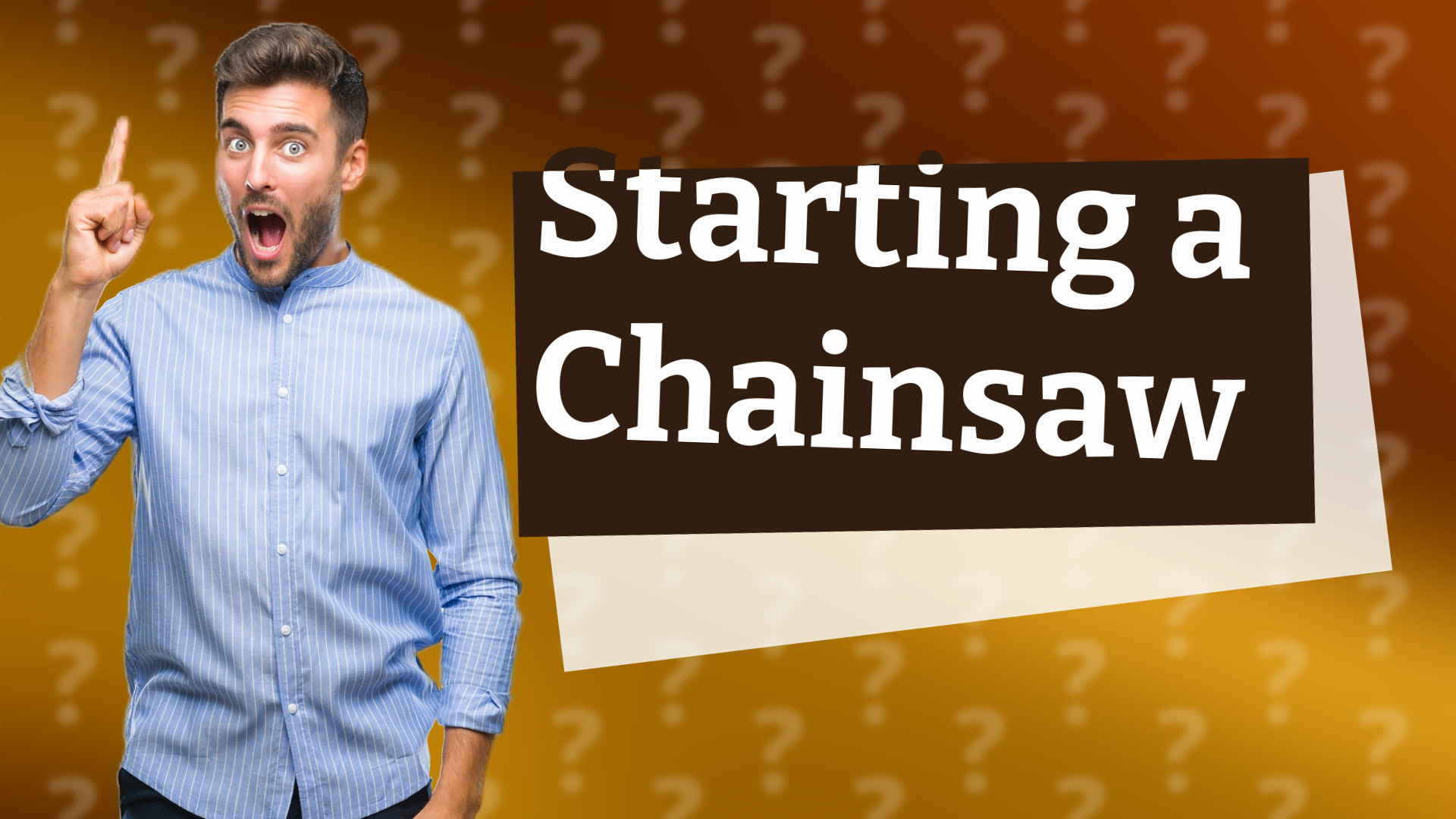 Starting a Chainsaw