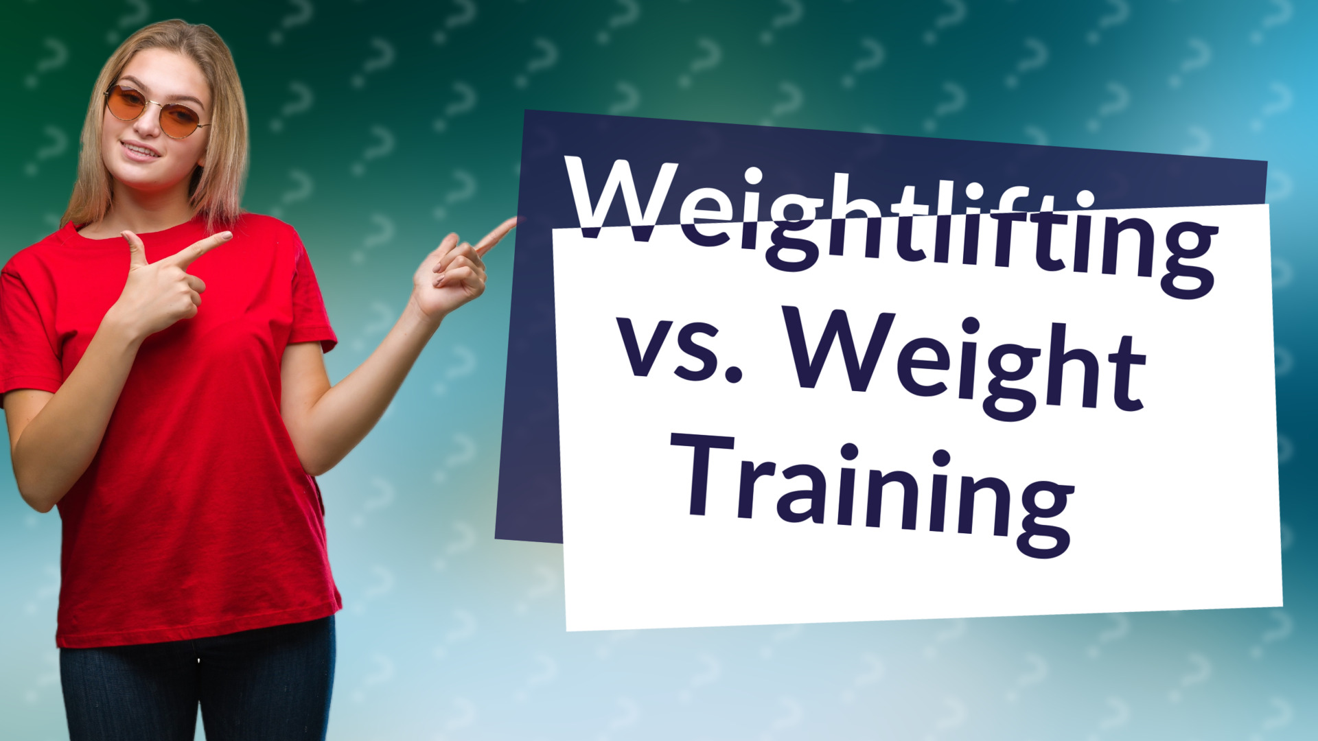 Weightlifting vs. Weight Training