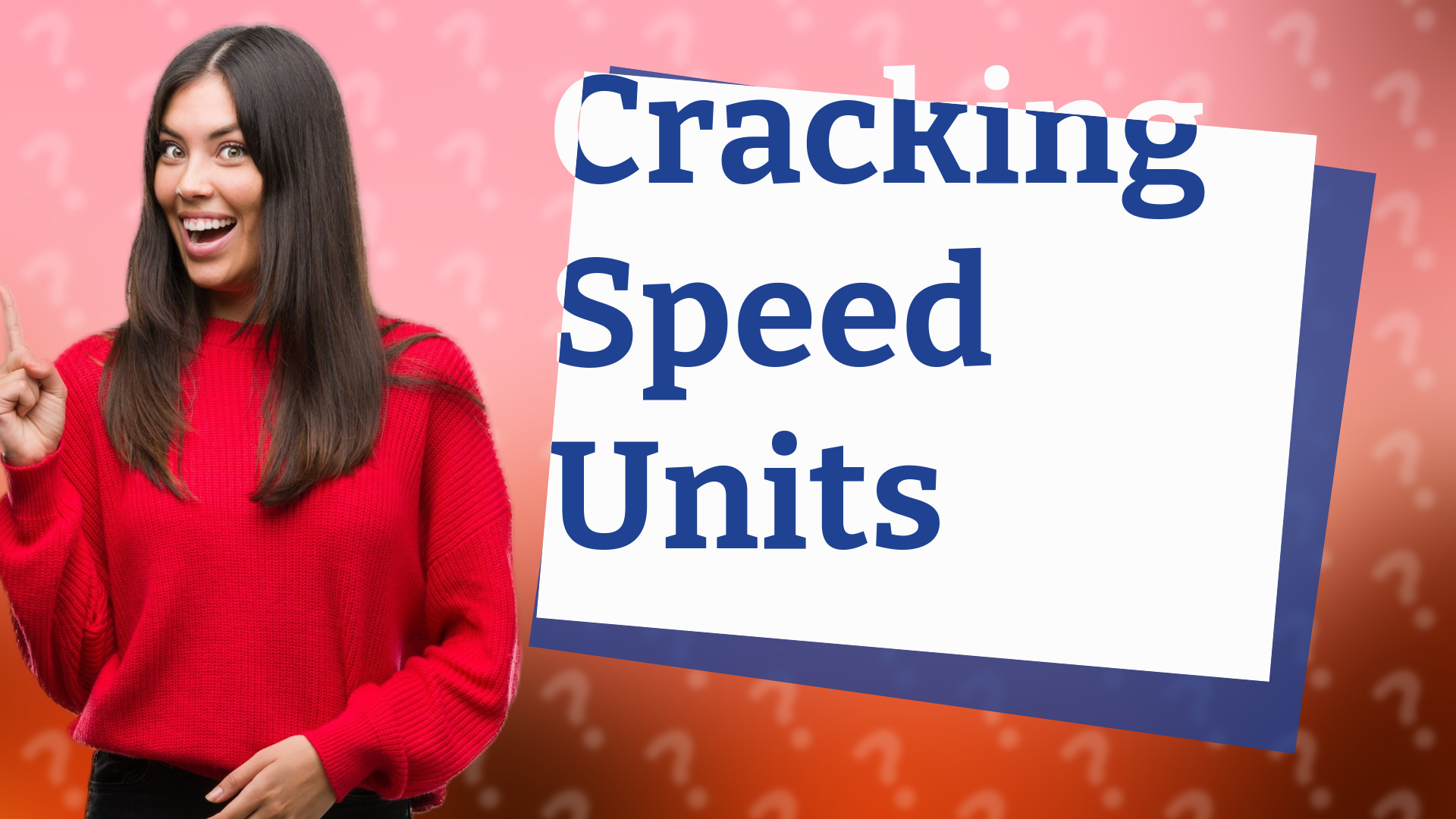 Cracking Speed Units