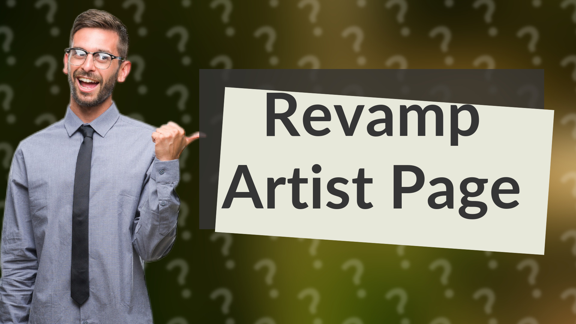 Revamp Artist Page