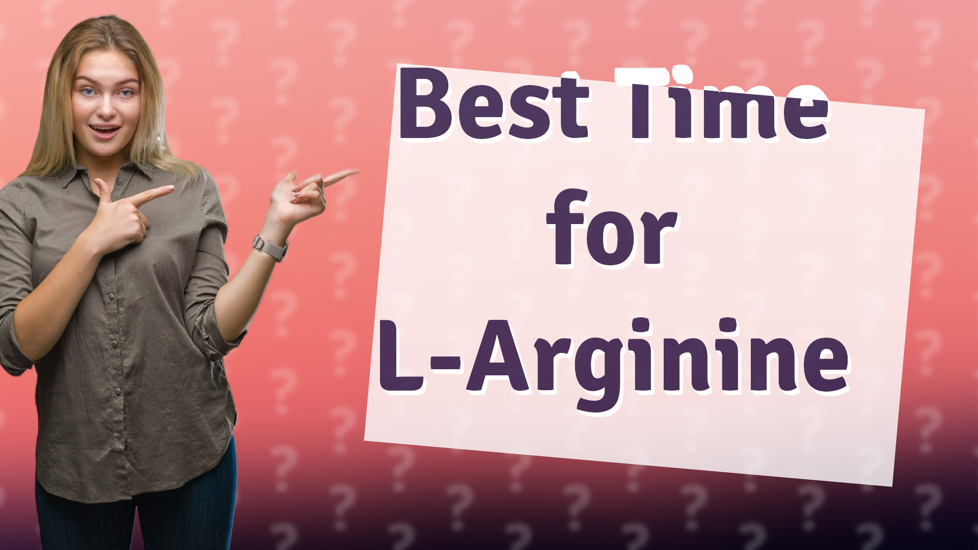 Best Time for L-Arginine
