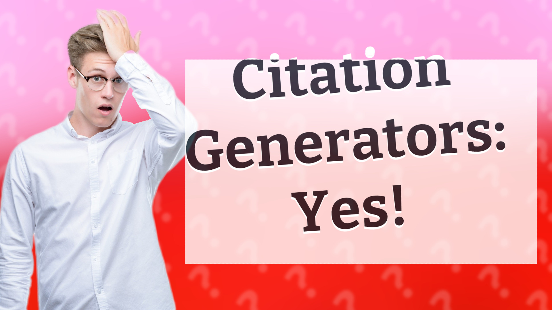 Citation Generators: Yes!