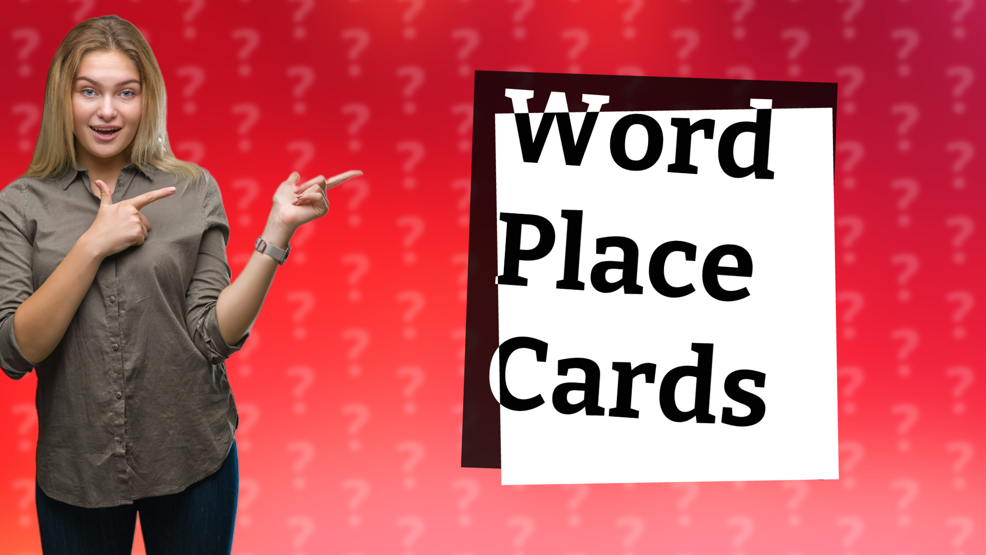 Word Place Cards