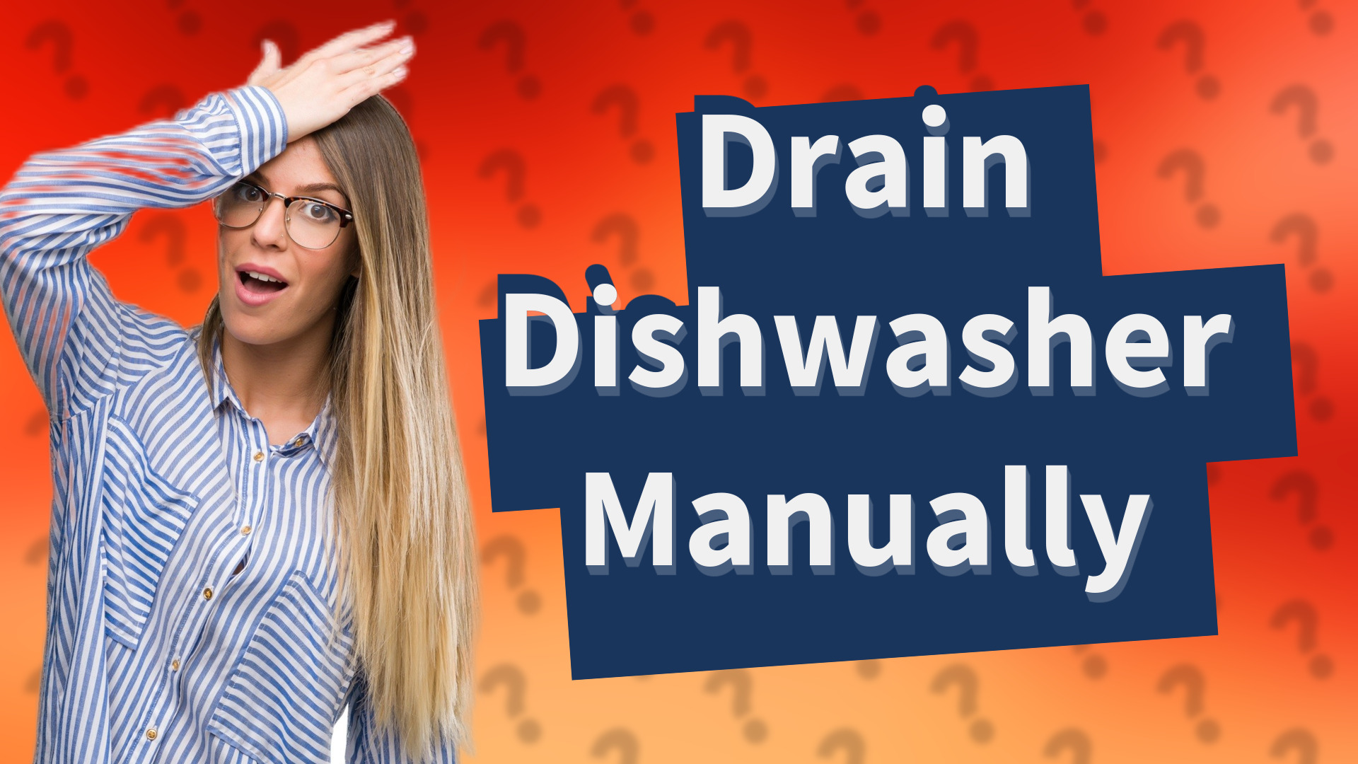 Drain Dishwasher Manually