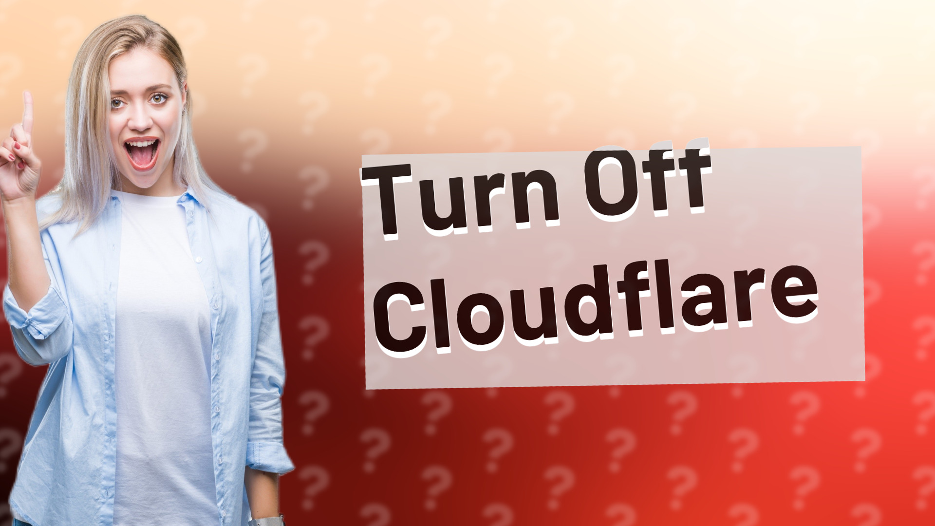 Turn Off Cloudflare