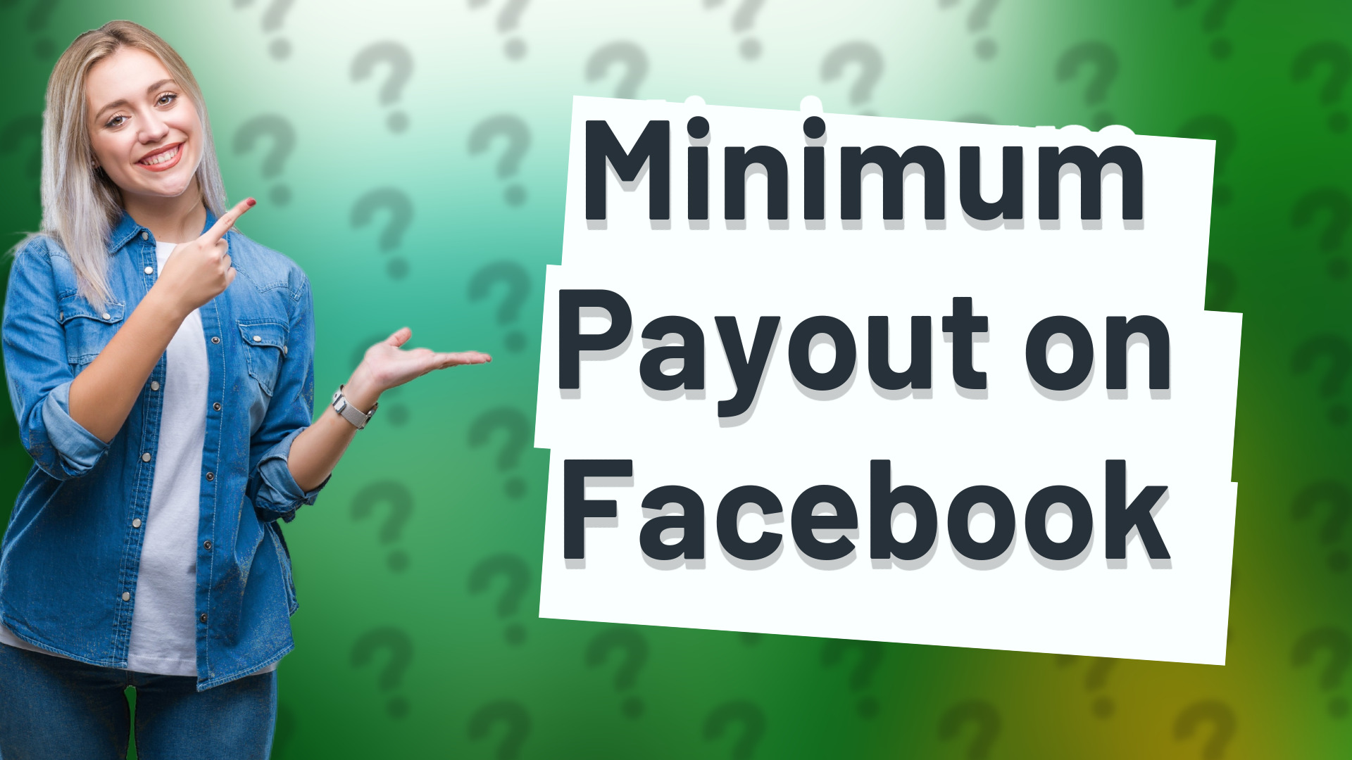 Minimum Payout on Facebook