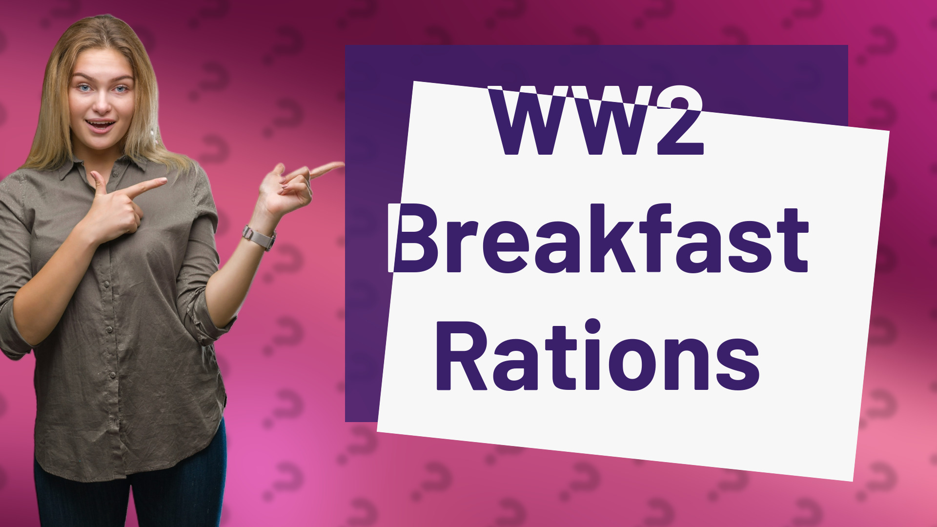 WW2 Breakfast Rations
