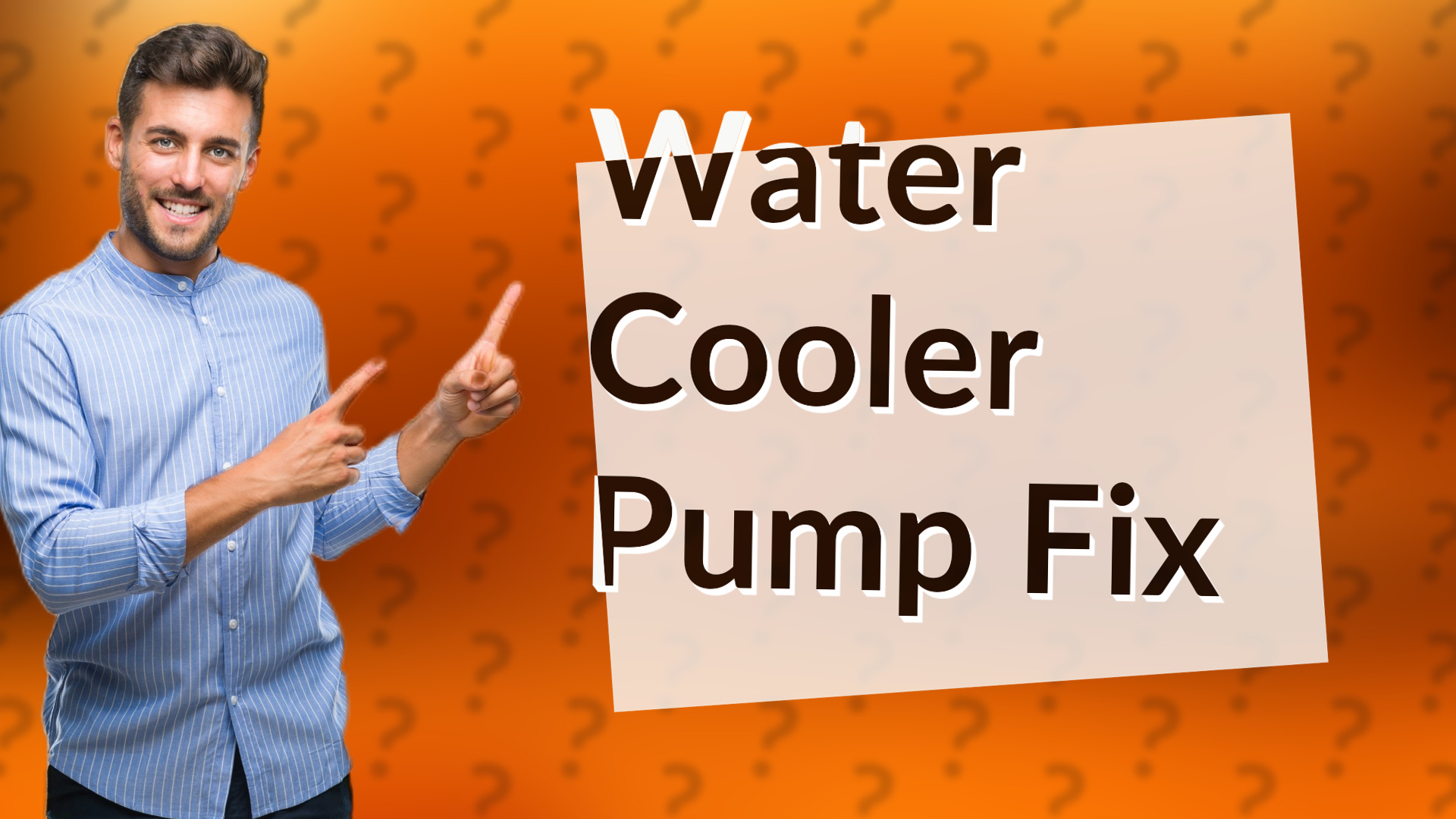 Water Cooler Pump Fix